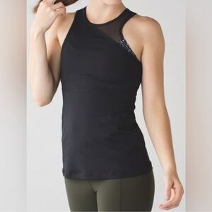 Lululemon Meshed Up Tank two in one bra + tank  Black 8